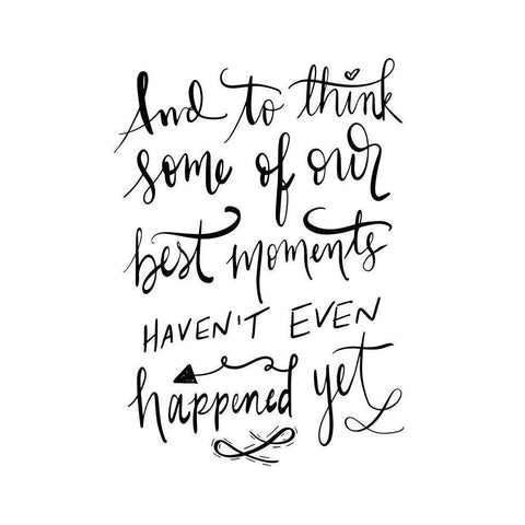 Best Moments - Hand Lettered Black Modern Wood Framed Art Print with Double Matting by Moss, Tara