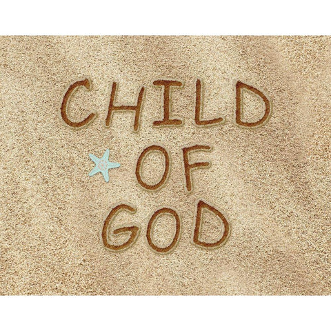Child of God Sand Black Modern Wood Framed Art Print by Moss, Tara
