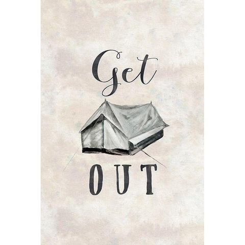 Get Out Black Modern Wood Framed Art Print with Double Matting by Moss, Tara