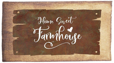 Home Sweet Farmhouse White Modern Wood Framed Art Print with Double Matting by Moss, Tara