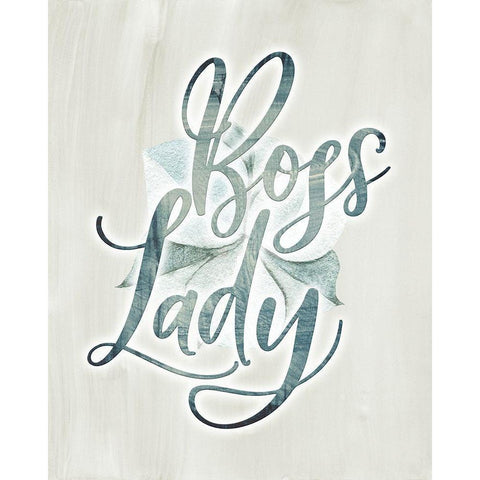 Boss Lady Floral Gold Ornate Wood Framed Art Print with Double Matting by Moss, Tara