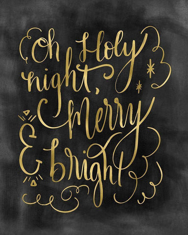 Holy Night Black Ornate Wood Framed Art Print with Double Matting by Moss, Tara