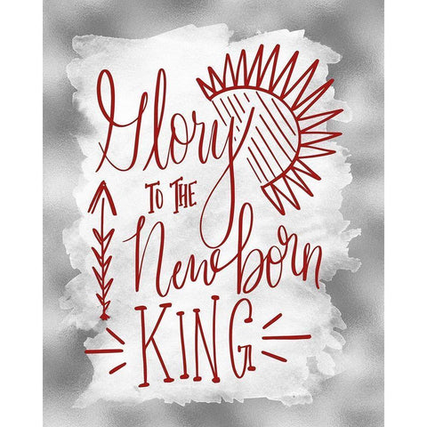 Glory to the Newborn King II Black Modern Wood Framed Art Print with Double Matting by Moss, Tara