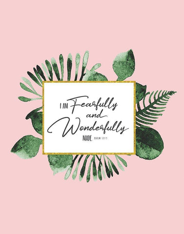 Fearfully and Wonderfully Made White Modern Wood Framed Art Print with Double Matting by Shanti, Shima