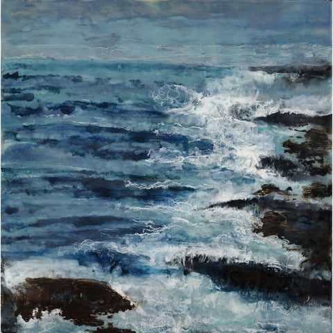 Lunar Midnight Gold Ornate Wood Framed Art Print with Double Matting by Shanti, Shima