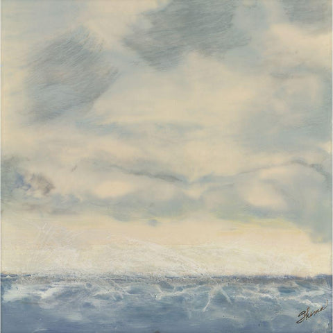 Above the Firmament Black Modern Wood Framed Art Print with Double Matting by Shanti, Shima