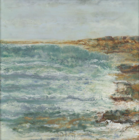 Symbiosis White Modern Wood Framed Art Print with Double Matting by Shanti, Shima