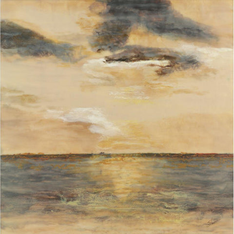 Color of Silence Black Modern Wood Framed Art Print by Shanti, Shima