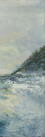 Estuarine II Black Ornate Wood Framed Art Print with Double Matting by Shanti, Shima