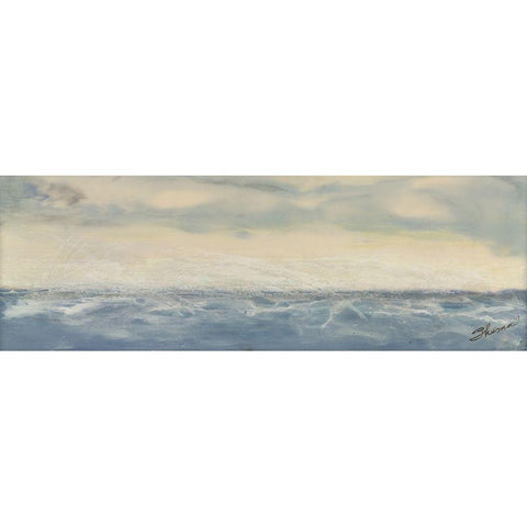 Above the Firmament II Black Modern Wood Framed Art Print by Shanti, Shima