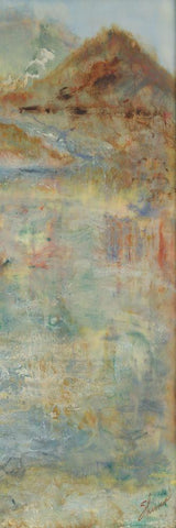 Send Rain II White Modern Wood Framed Art Print with Double Matting by Shanti, Shima