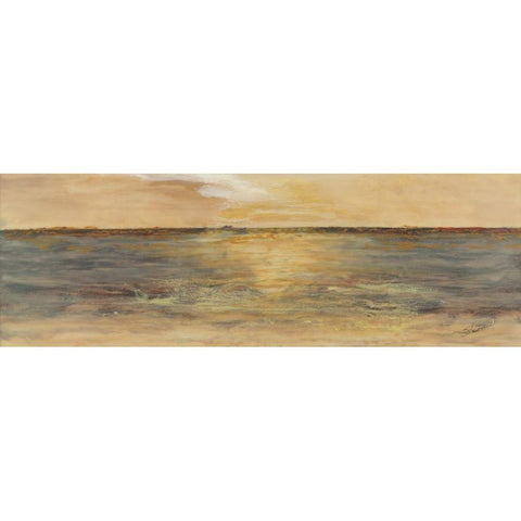 Color of Silence II Black Modern Wood Framed Art Print with Double Matting by Shanti, Shima