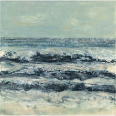 Crossing Currents White Modern Wood Framed Art Print by Shanti, Shima