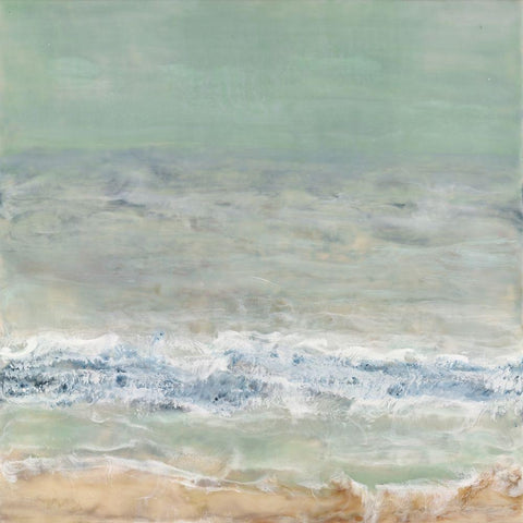 Coming Ashore I Black Modern Wood Framed Art Print by Shanti, Shima