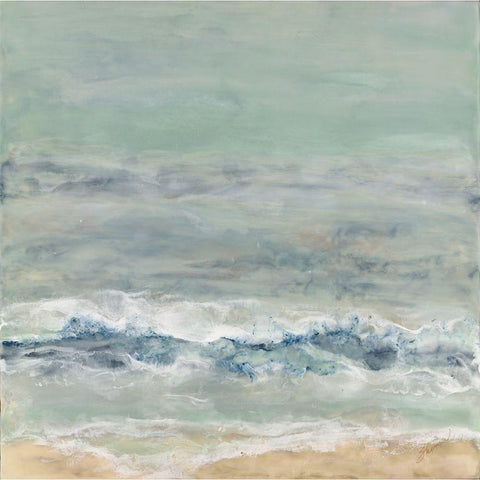 Coming Ashore II Black Modern Wood Framed Art Print with Double Matting by Shanti, Shima