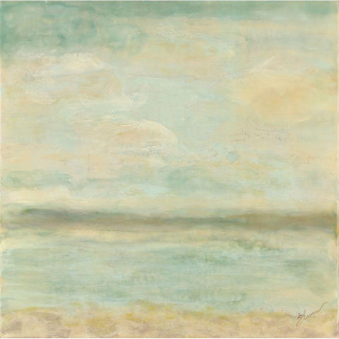 Serenity White Modern Wood Framed Art Print by Shanti, Shima