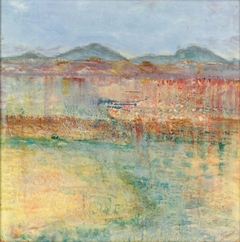 Send Rain to Wash the Face of the Earth Black Ornate Wood Framed Art Print with Double Matting by Shanti, Shima