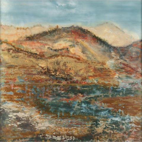 Wending Way Gold Ornate Wood Framed Art Print with Double Matting by Shanti, Shima