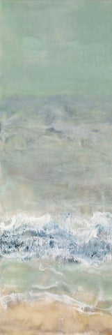 Coming Ashore I White Modern Wood Framed Art Print with Double Matting by Shanti, Shima