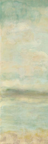 Serenity I White Modern Wood Framed Art Print with Double Matting by Shanti, Shima