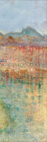 Send Rain II White Modern Wood Framed Art Print with Double Matting by Shanti, Shima