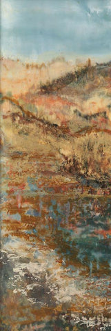 Wending Way I Black Ornate Wood Framed Art Print with Double Matting by Shanti, Shima