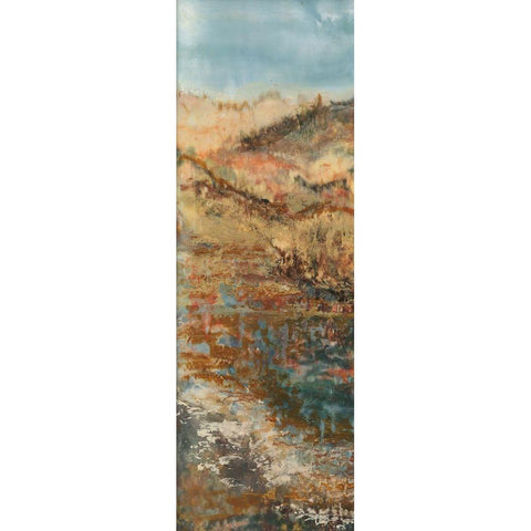 Wending Way I Black Modern Wood Framed Art Print by Shanti, Shima