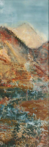 Wending Way II White Modern Wood Framed Art Print with Double Matting by Shanti, Shima