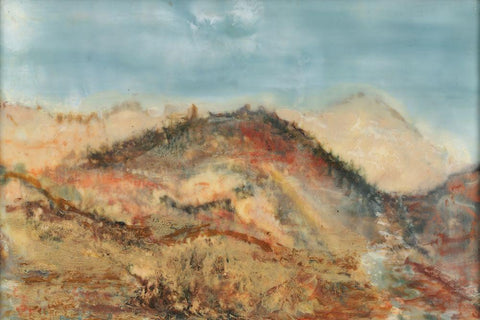 Wending Way III Black Ornate Wood Framed Art Print with Double Matting by Shanti, Shima