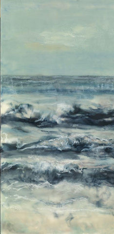 Crossing Currents I Black Ornate Wood Framed Art Print with Double Matting by Shanti, Shima