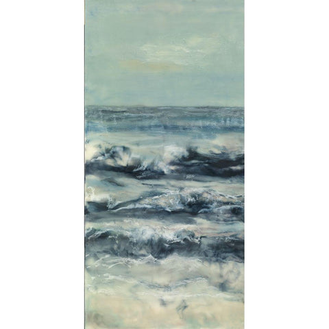 Crossing Currents I Black Modern Wood Framed Art Print by Shanti, Shima