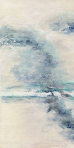 Divergence I White Modern Wood Framed Art Print with Double Matting by Shanti, Shima