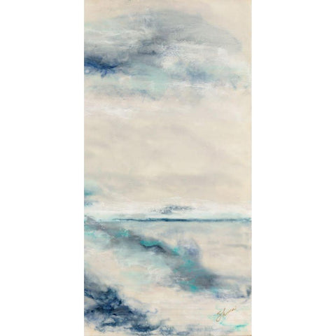 Divergence II Black Modern Wood Framed Art Print by Shanti, Shima