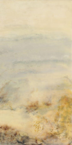 Imperceptible II White Modern Wood Framed Art Print with Double Matting by Shanti, Shima