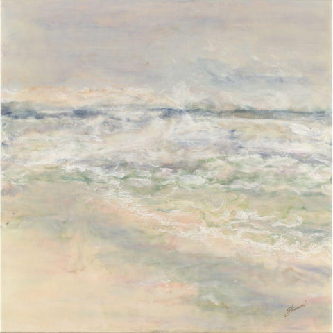 Silence in Motion White Modern Wood Framed Art Print by Shanti, Shima