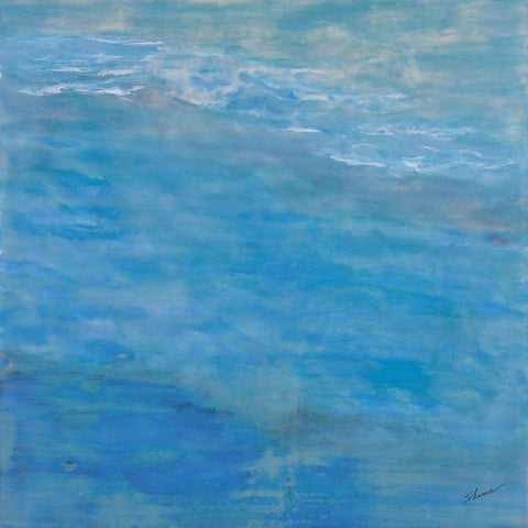 On Earth as In Heaven Black Modern Wood Framed Art Print with Double Matting by Shanti, Shima