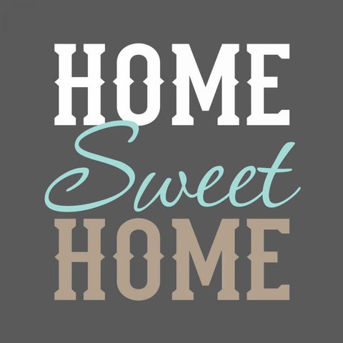 Home Sweet Home Black Modern Wood Framed Art Print by Robinson, Tamara