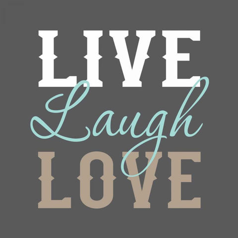 Live Laugh Love Gold Ornate Wood Framed Art Print with Double Matting by Robinson, Tamara