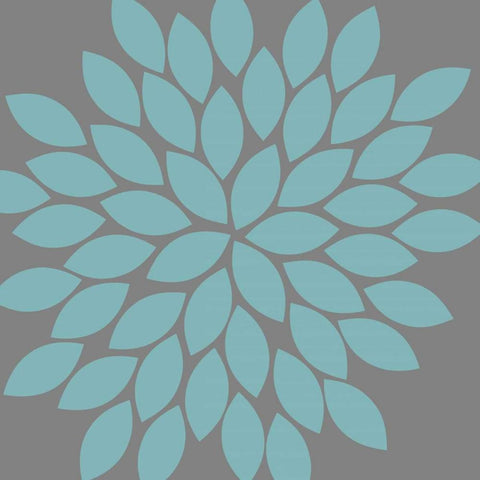 Flower Burst II Black Ornate Wood Framed Art Print with Double Matting by Robinson, Tamara