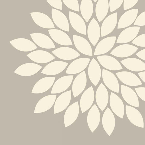 Flower Burst III White Modern Wood Framed Art Print with Double Matting by Robinson, Tamara