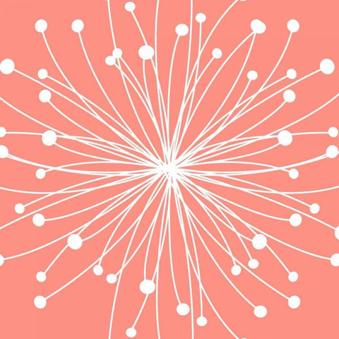 Dandelion II White Modern Wood Framed Art Print with Double Matting by Robinson, Tamara