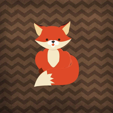 Fox II White Modern Wood Framed Art Print with Double Matting by Robinson, Tamara