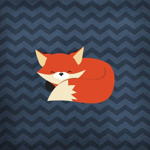 Fox III White Modern Wood Framed Art Print with Double Matting by Robinson, Tamara