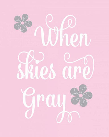 When Skies are Gray White Modern Wood Framed Art Print with Double Matting by Robinson, Tamara