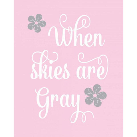 When Skies are Gray Black Modern Wood Framed Art Print by Robinson, Tamara