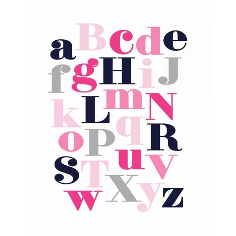 ABC White Modern Wood Framed Art Print by Robinson, Tamara