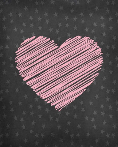 Heart White Modern Wood Framed Art Print with Double Matting by Robinson, Tamara