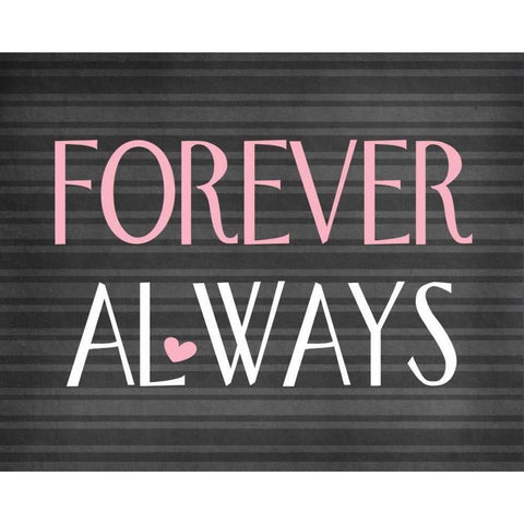 Forever Always Black Modern Wood Framed Art Print by Robinson, Tamara