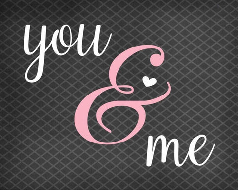 You and Me Black Ornate Wood Framed Art Print with Double Matting by Robinson, Tamara