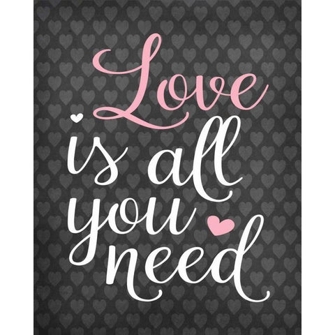 Love is All You Need Gold Ornate Wood Framed Art Print with Double Matting by Robinson, Tamara